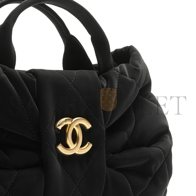 Ch**el master mini bow bag velvet-effect nylon as5849 (26*18*5cm)